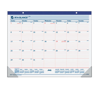 AT-A-GLANCE 2013 Recycled Monthly Desk Pad